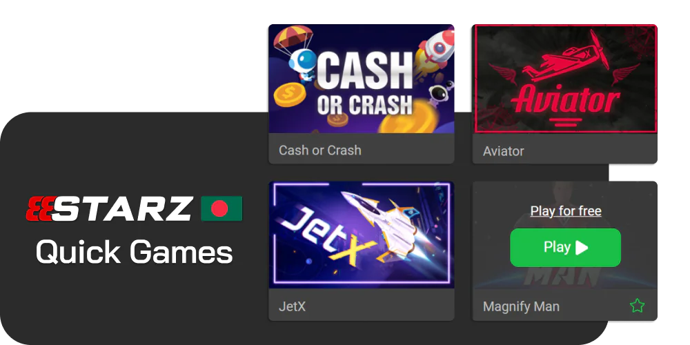 Play quick games at 888starz Bangladesh